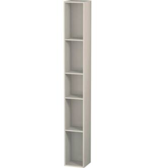 Duravit LC120609191 L-Cube 7 1/8" Wall Mount Vertical Shelf Element with Five Compartments in Taupe