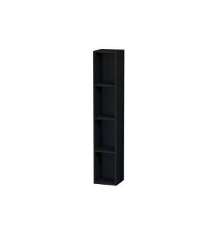 Duravit LC120501616 L-Cube 7 1/8" Wall Mount Vertical Shelf Element with Four Compartments in Black Oak