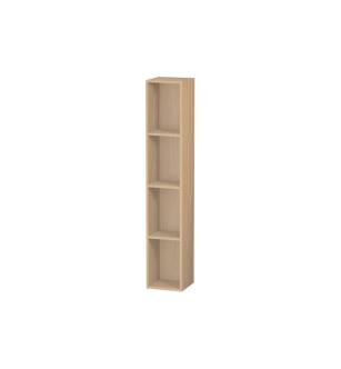 Duravit LC120503030 L-Cube 7 1/8" Wall Mount Vertical Shelf Element with Four Compartments in Natural Oak