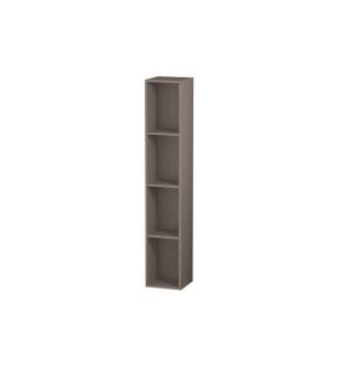 Duravit LC120504343 L-Cube 7 1/8" Wall Mount Vertical Shelf Element with Four Compartments in Basalt Matte