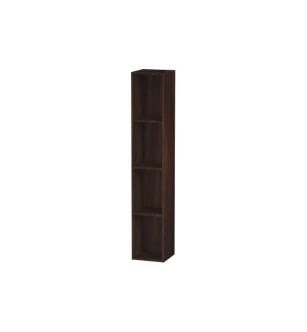 Duravit LC120506969 L-Cube 7 1/8" Wall Mount Vertical Shelf Element with Four Compartments in Walnut Brushed