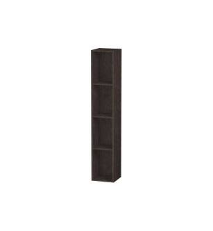 Duravit LC120507272 L-Cube 7 1/8" Wall Mount Vertical Shelf Element with Four Compartments in Dark Brushed Oak