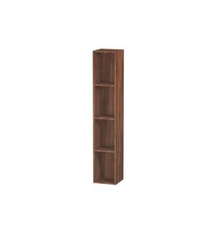 Duravit LC120507979 L-Cube 7 1/8" Wall Mount Vertical Shelf Element with Four Compartments in Natural Walnut