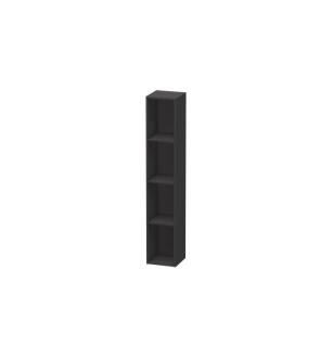 Duravit LC120508080 L-Cube 7 1/8" Wall Mount Vertical Shelf Element with Four Compartments in Graphite Super Matte