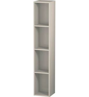 Duravit LC120509191 L-Cube 7 1/8" Wall Mount Vertical Shelf Element with Four Compartments in Taupe