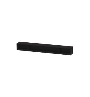 Duravit LC120104040 L-Cube 39 3/8" Wall Mount Horizontal Shelf Element with Three Compartments in Black High Gloss