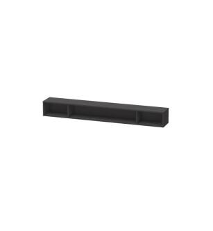 Duravit LC120108080 L-Cube 39 3/8" Wall Mount Horizontal Shelf Element with Three Compartments in Graphite Super Matte