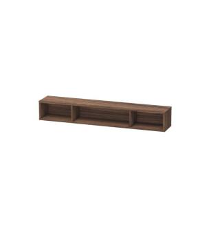 Duravit LC120002121 L-Cube 31 1/2" Wall Mount Horizontal Shelf Element with Three Compartments in Walnut Dark