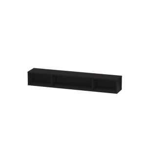 Duravit LC120004040 L-Cube 31 1/2" Wall Mount Horizontal Shelf Element with Three Compartments in Black High Gloss