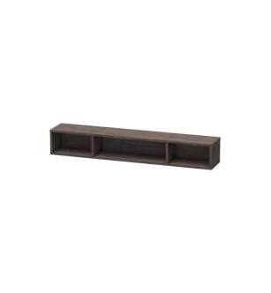 Duravit LC120007272 L-Cube 31 1/2" Wall Mount Horizontal Shelf Element with Three Compartments in Dark Brushed Oak