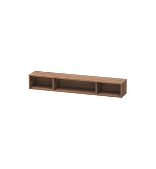 Duravit LC120007979 L-Cube 31 1/2" Wall Mount Horizontal Shelf Element with Three Compartments in Natural Walnut