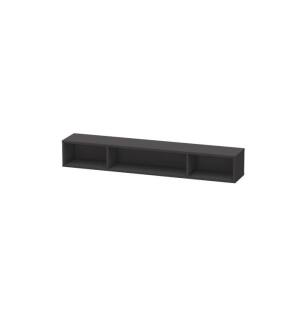 Duravit LC120008080 L-Cube 31 1/2" Wall Mount Horizontal Shelf Element with Three Compartments in Graphite Super Matte