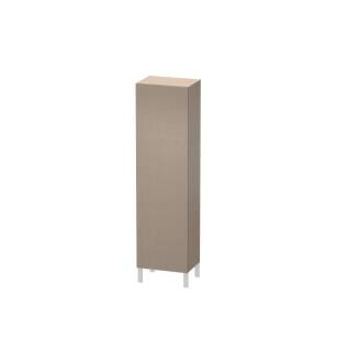 Duravit LC1181L7575 L Cube 19 5/8" Wall Mount Tall Linen Cabinet with Four Glass Shelves in Linen