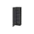 Duravit LC1181R4040 L Cube 19 5/8" Wall Mount Tall Linen Cabinet with Four Glass Shelves in Black High Gloss