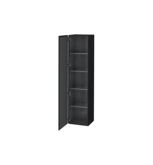 Duravit LC1180R1616 L Cube 15 3/4" Wall Mount Tall Linen Cabinet with One Door in Black Oak