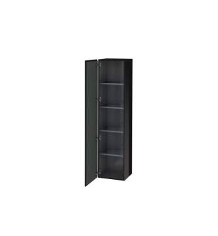 Duravit LC1180R4040 L Cube 15 3/4" Wall Mount Tall Linen Cabinet with One Door in Black High Gloss