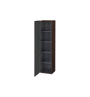 Duravit LC1180R6969 L Cube 15 3/4" Wall Mount Tall Linen Cabinet with One Door in Walnut Brushed