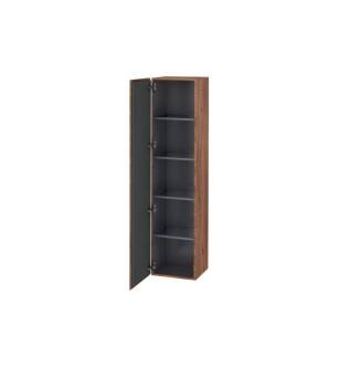 Duravit LC1180R7979 L Cube 15 3/4" Wall Mount Tall Linen Cabinet with One Door in Natural Walnut