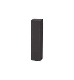 Duravit LC1180R8080 L Cube 15 3/4" Wall Mount Tall Linen Cabinet with One Door in Graphite Super Matte