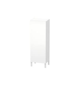 Duravit LC1179L1818 L Cube 19 5/8" Wall Mount Semi-Tall Linen Cabinet with One Door in White Matte