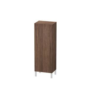 Duravit LC1179L2121 L Cube 19 5/8" Wall Mount Semi-Tall Linen Cabinet with One Door in Walnut Dark