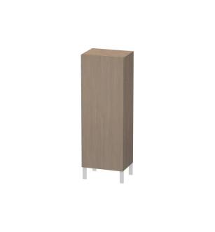 Duravit LC1179L3535 L Cube 19 5/8" Wall Mount Semi-Tall Linen Cabinet with One Door in Oak Terra