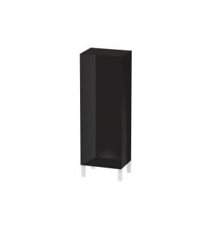 Duravit LC1179L4040 L Cube 19 5/8" Wall Mount Semi-Tall Linen Cabinet with One Door in Black High Gloss