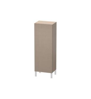 Duravit LC1179L7575 L Cube 19 5/8" Wall Mount Semi-Tall Linen Cabinet with One Door in Linen