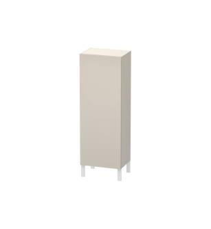 Duravit LC1179L9191 L Cube 19 5/8" Wall Mount Semi-Tall Linen Cabinet with One Door in Taupe