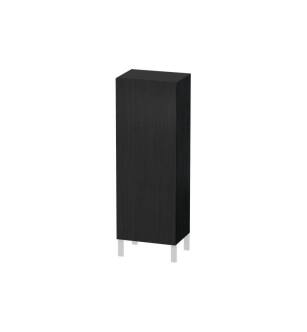 Duravit LC1179R1616 L Cube 19 5/8" Wall Mount Semi-Tall Linen Cabinet with One Door in Black Oak