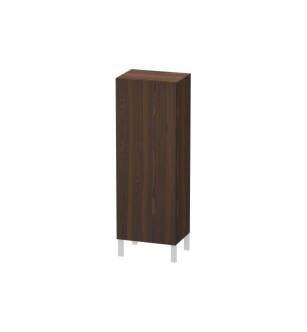 Duravit LC1179R6969 L Cube 19 5/8" Wall Mount Semi-Tall Linen Cabinet with One Door in Walnut Brushed