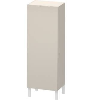 Duravit LC1179R9191 L Cube 19 5/8" Wall Mount Semi-Tall Linen Cabinet with One Door in Taupe