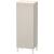 Duravit LC1179R9191 L Cube 19 5/8" Wall Mount Semi-Tall Linen Cabinet with One Door in Taupe