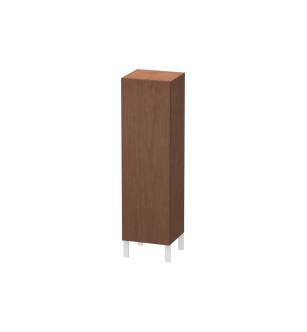 Duravit LC1178L1313 L Cube 15 3/4" Wall Mount Semi-Tall Linen Cabinet with One Door in American Walnut