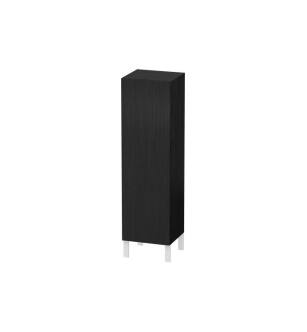 Duravit LC1178L1616 L Cube 15 3/4" Wall Mount Semi-Tall Linen Cabinet with One Door in Black Oak
