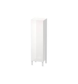 Duravit LC1178L2222 L Cube 15 3/4" Wall Mount Semi-Tall Linen Cabinet with One Door in White High Gloss