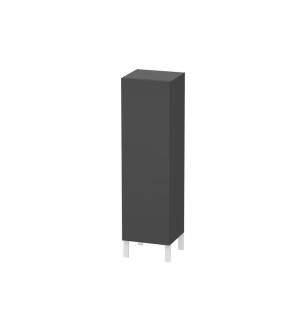 Duravit LC1178L4949 L Cube 15 3/4" Wall Mount Semi-Tall Linen Cabinet with One Door in Graphite Matte