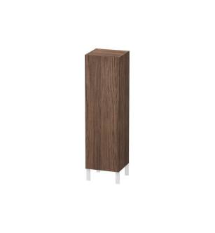 Duravit LC1178R2121 L Cube 15 3/4" Wall Mount Semi-Tall Linen Cabinet with One Door in Walnut Dark