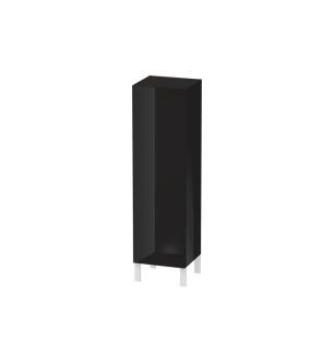 Duravit LC1178R4040 L Cube 15 3/4" Wall Mount Semi-Tall Linen Cabinet with One Door in Black High Gloss