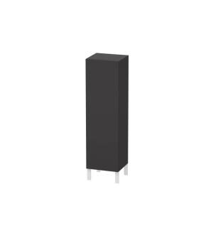 Duravit LC1178R8080 L Cube 15 3/4" Wall Mount Semi-Tall Linen Cabinet with One Door in Graphite Super Matte