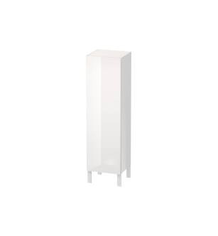 Duravit LC1178R8585 L Cube 15 3/4" Wall Mount Semi-Tall Linen Cabinet with One Door in White High Gloss