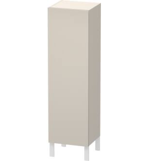 Duravit LC1178R9191 L Cube 15 3/4" Wall Mount Semi-Tall Linen Cabinet with One Door in Taupe