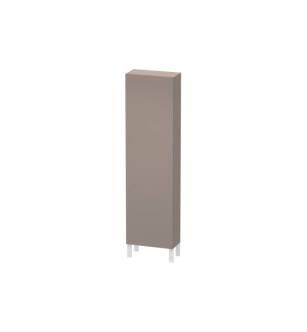 Duravit LC1171L4343 L Cube 19 5/8" Wall Mount Tall Linen Cabinet with Four Glass Shelves in Basalt Matte