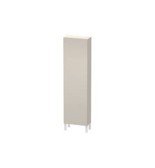 Duravit LC1171L9191 L Cube 19 5/8" Wall Mount Tall Linen Cabinet with Four Glass Shelves in Taupe