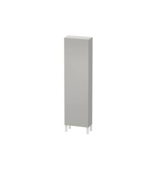 Duravit LC1171R0707 L Cube 19 5/8" Wall Mount Tall Linen Cabinet with Four Glass Shelves in Concrete Gray Matte