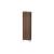 Duravit LC1171R2121 L Cube 19 5/8" Wall Mount Tall Linen Cabinet with Four Glass Shelves in Walnut Dark