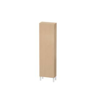 Duravit LC1171R3030 L Cube 19 5/8" Wall Mount Tall Linen Cabinet with Four Glass Shelves in Natural Oak