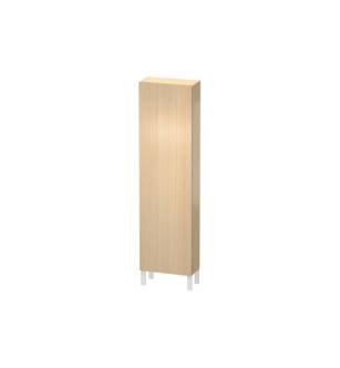 Duravit LC1171R7171 L Cube 19 5/8" Wall Mount Tall Linen Cabinet with Four Glass Shelves in Mediterranean Oak