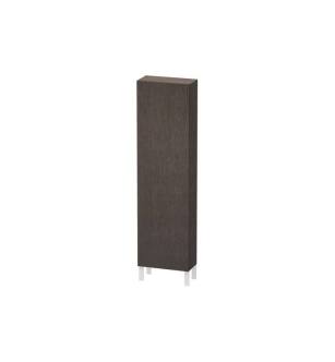 Duravit LC1171R7272 L Cube 19 5/8" Wall Mount Tall Linen Cabinet with Four Glass Shelves in Dark Brushed Oak