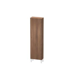 Duravit LC1171R7979 L Cube 19 5/8" Wall Mount Tall Linen Cabinet with Four Glass Shelves in Natural Walnut